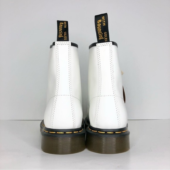 Dr. Martens White Leather Women's Boots - Picture 7 of 12